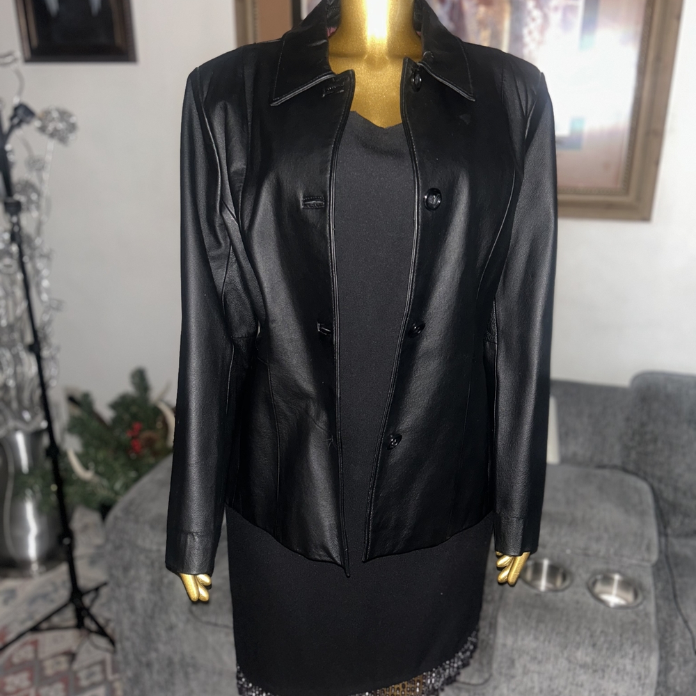 Croft & Barrow Black Leather Jacket
